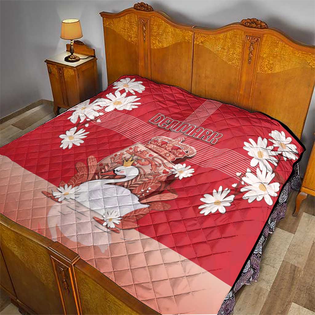 Denmark Quilt Mute Swan With Symbol - Wonder Print Shop