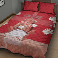 Denmark Quilt Bed Set Mute Swan With Symbol - Wonder Print Shop