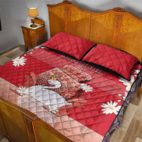 Denmark Quilt Bed Set Mute Swan With Symbol - Wonder Print Shop