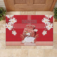 Denmark Rubber Doormat Mute Swan With Symbol - Wonder Print Shop