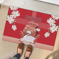 Denmark Rubber Doormat Mute Swan With Symbol - Wonder Print Shop