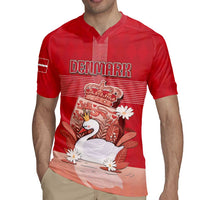 Personalized Denmark Rugby Jersey Mute Swan With Symbol - Wonder Print Shop