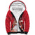 Personalized Denmark Sherpa Hoodie Mute Swan With Symbol - Wonder Print Shop