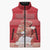 Personalized Denmark Sleeveless Puffer Jacket Mute Swan With Symbol - Wonder Print Shop