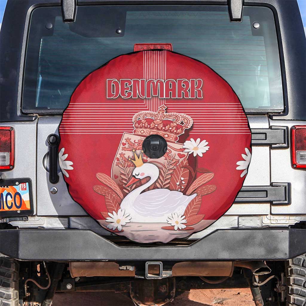 Denmark Spare Tire Cover Mute Swan With Symbol - Wonder Print Shop