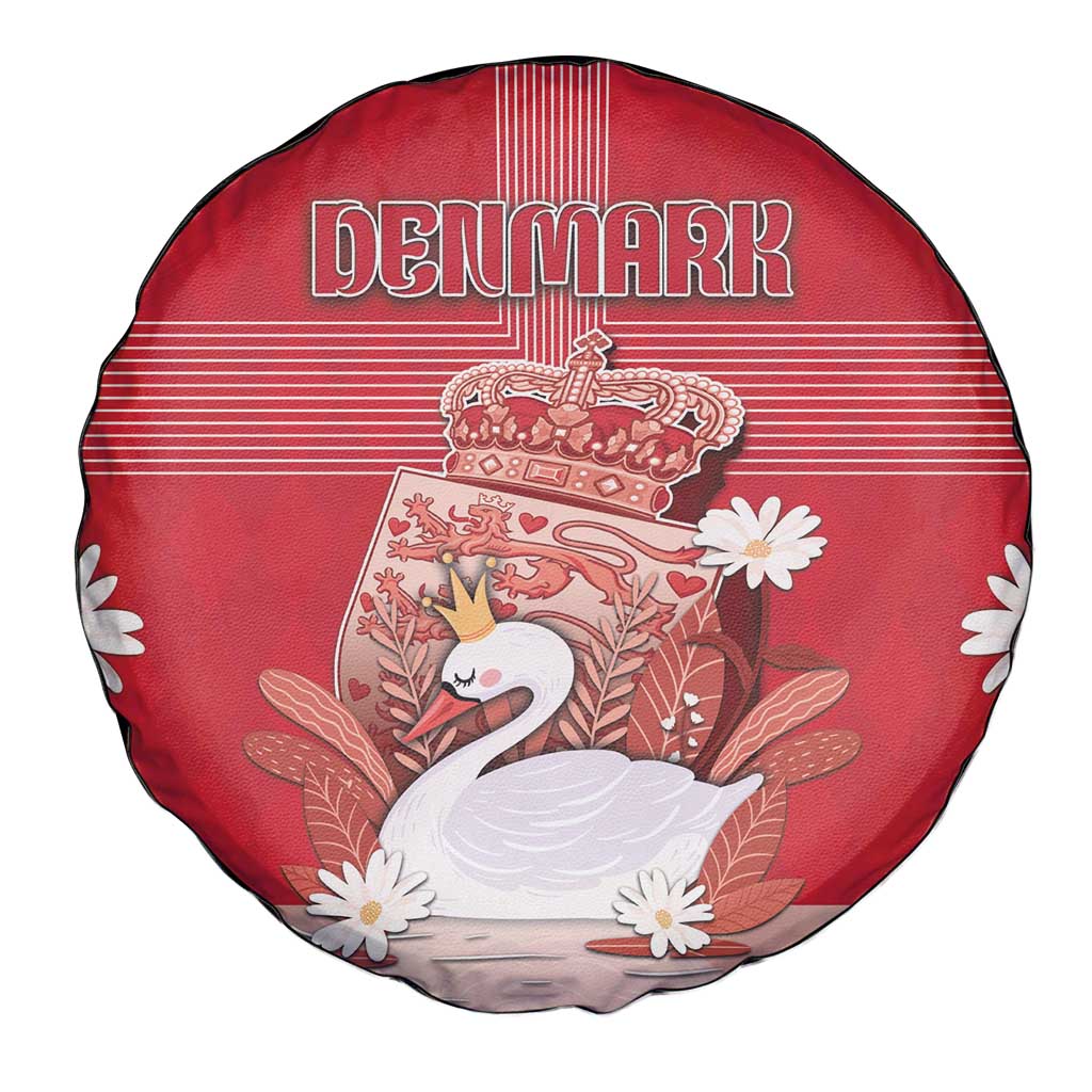 Denmark Spare Tire Cover Mute Swan With Symbol - Wonder Print Shop