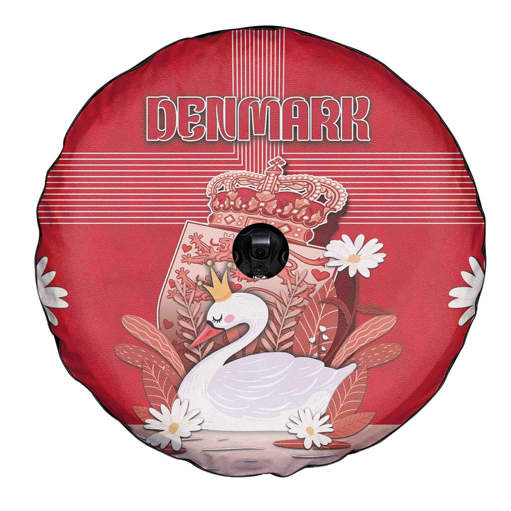 Denmark Spare Tire Cover Mute Swan With Symbol - Wonder Print Shop