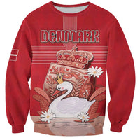 Personalized Denmark Sweatshirt Mute Swan With Symbol - Wonder Print Shop