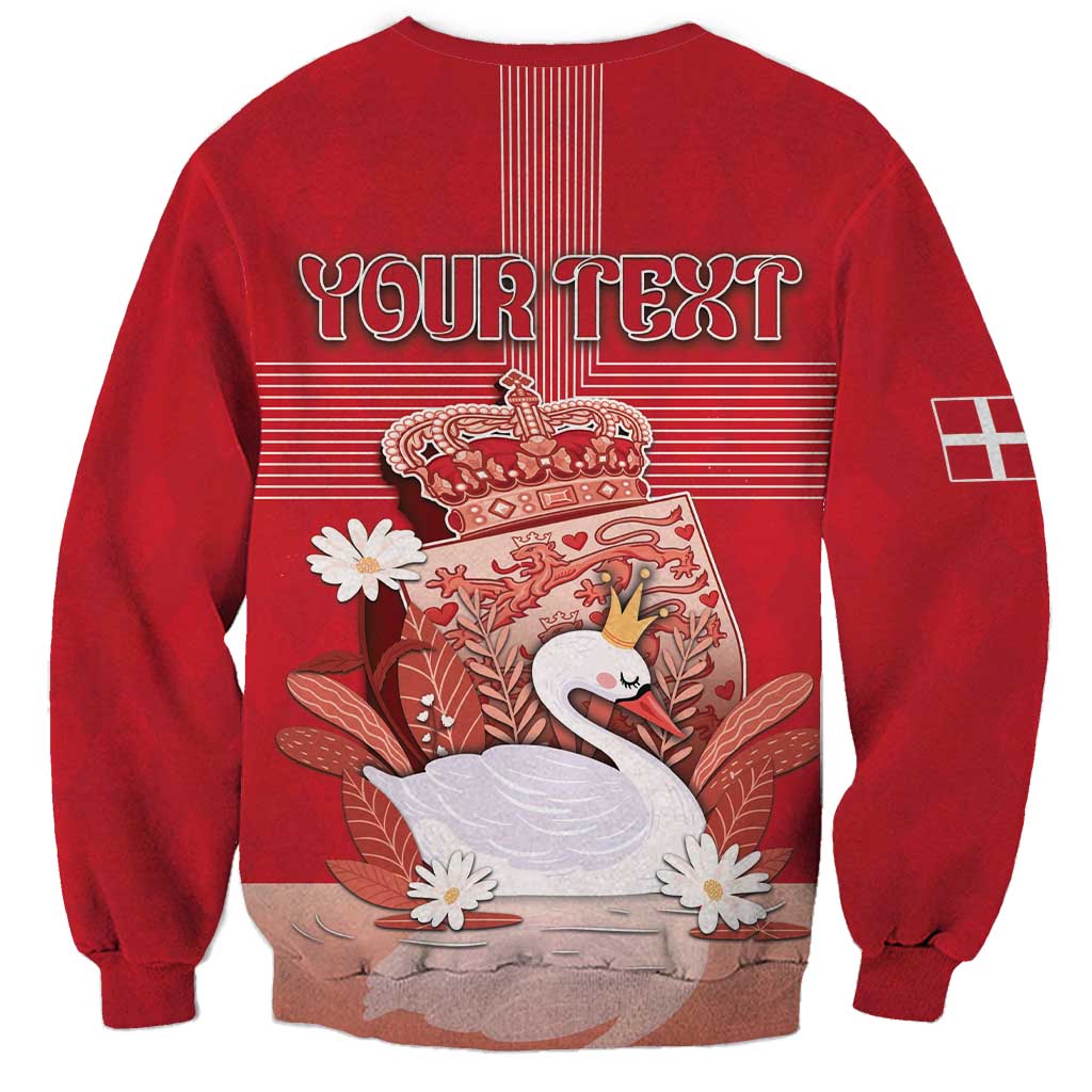 Personalized Denmark Sweatshirt Mute Swan With Symbol - Wonder Print Shop