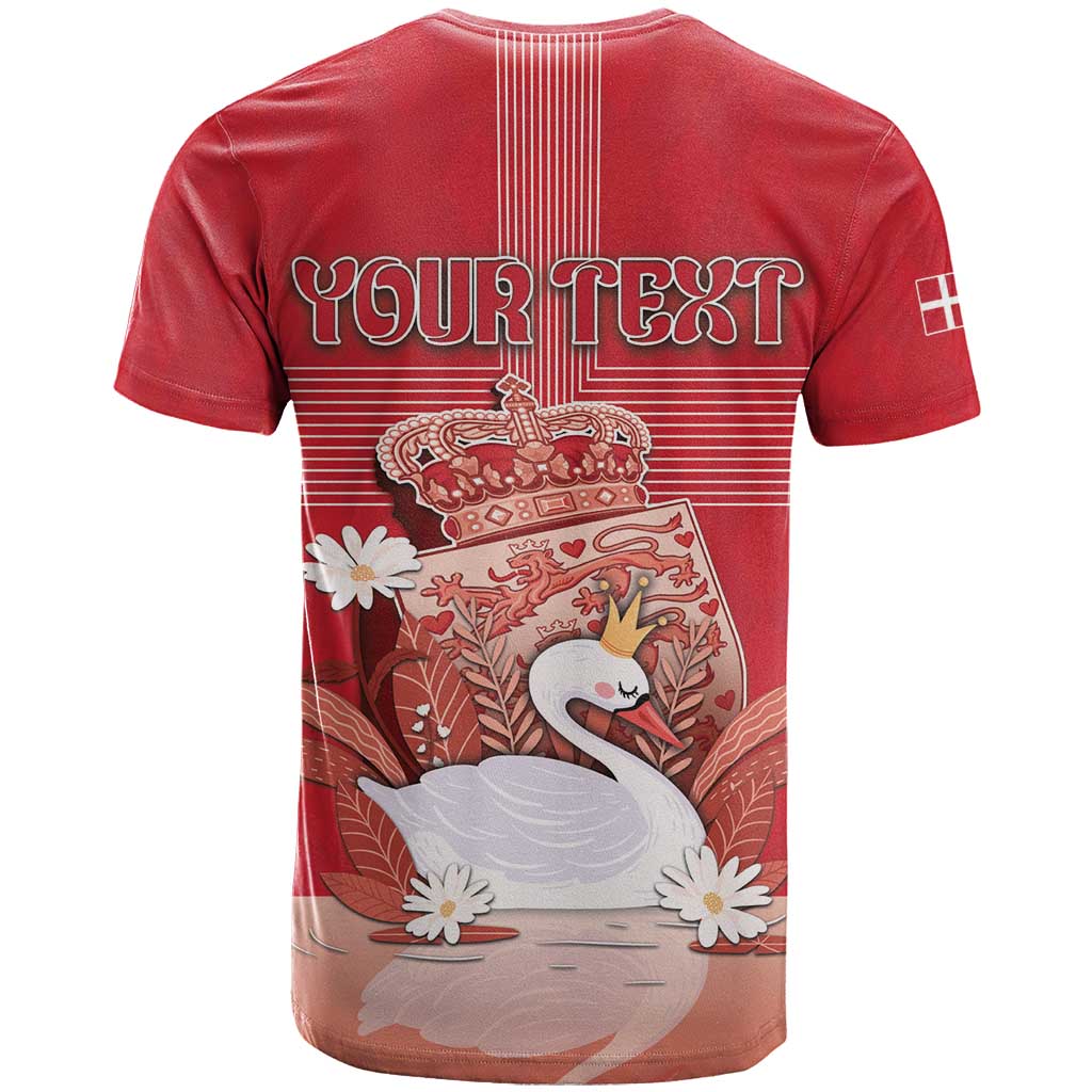 Personalized Denmark T Shirt Mute Swan With Symbol - Wonder Print Shop
