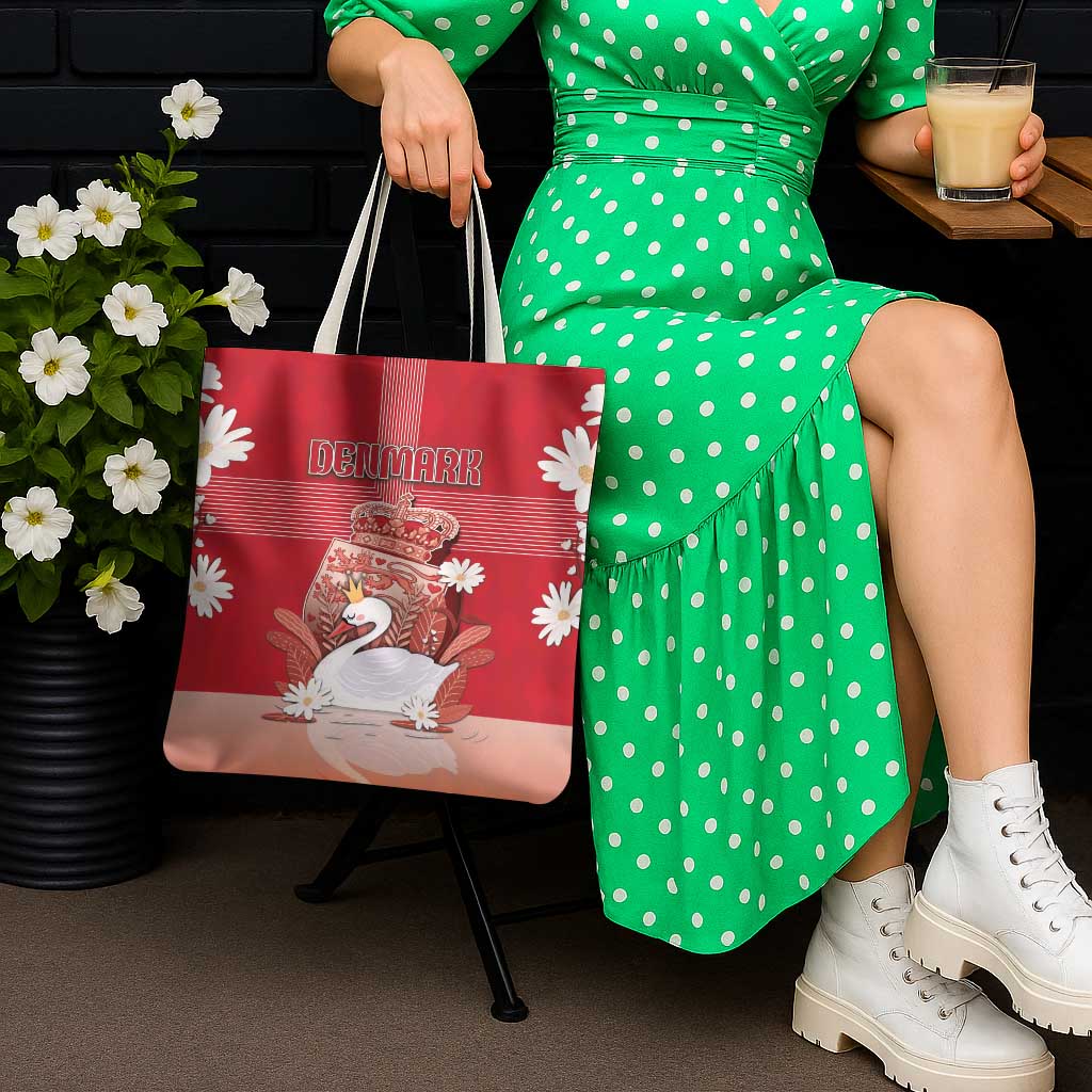 Denmark Tote Bag Mute Swan With Symbol - Wonder Print Shop