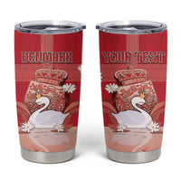 Personalized Denmark Tumbler Cup Mute Swan With Symbol - Wonder Print Shop