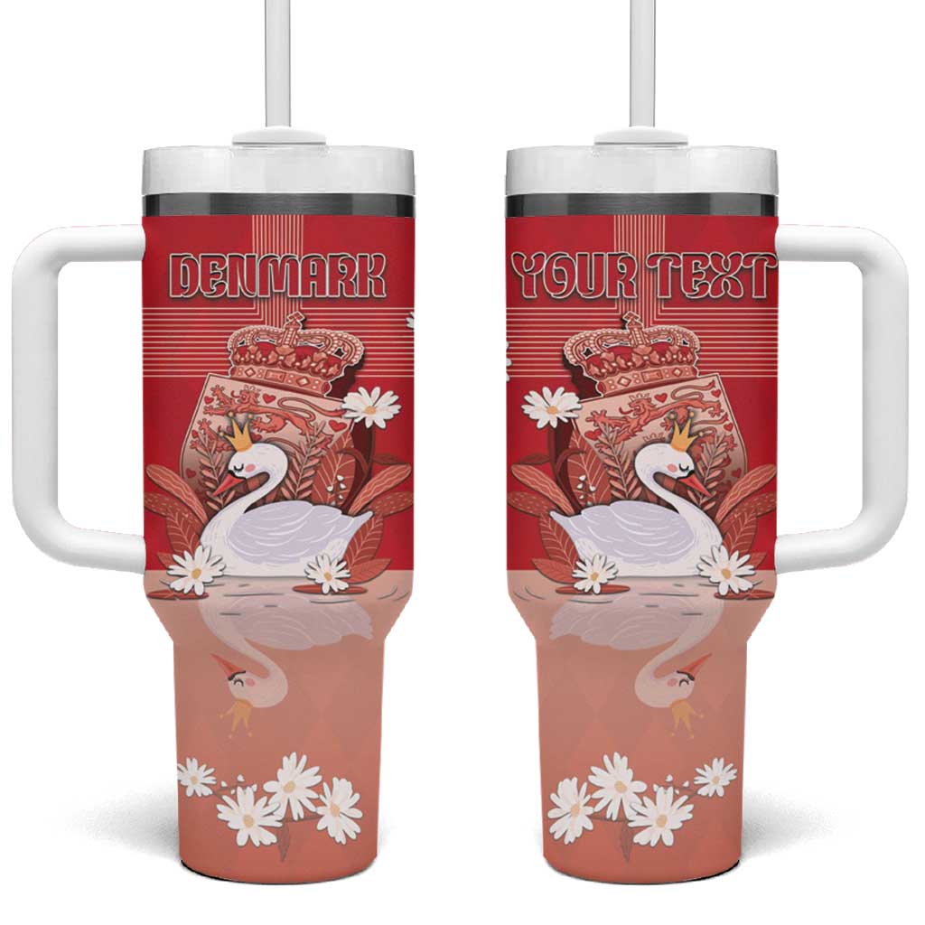 Personalized Denmark Tumbler With Handle Mute Swan With Symbol - Wonder Print Shop