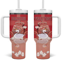 Personalized Denmark Tumbler With Handle Mute Swan With Symbol - Wonder Print Shop