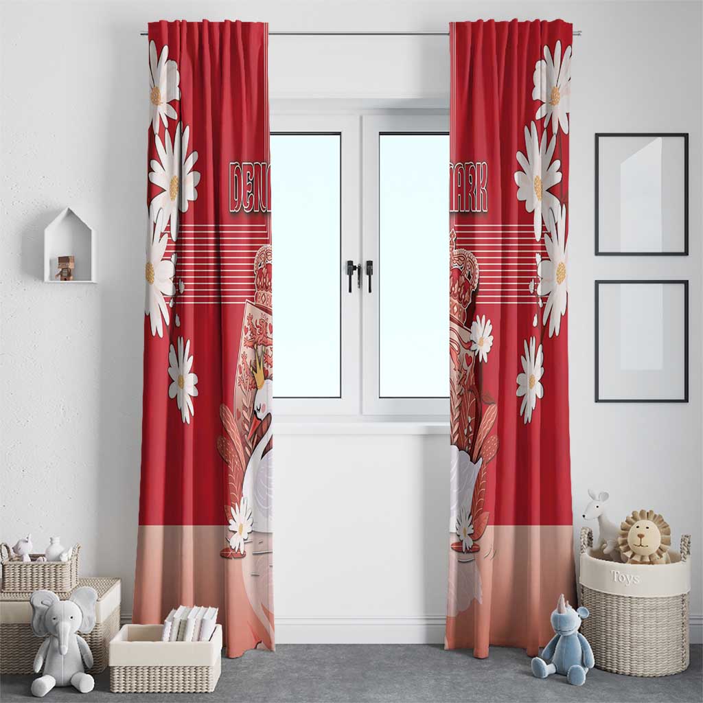 Denmark Window Curtain Mute Swan With Symbol - Wonder Print Shop