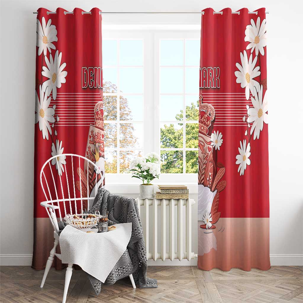 Denmark Window Curtain Mute Swan With Symbol - Wonder Print Shop