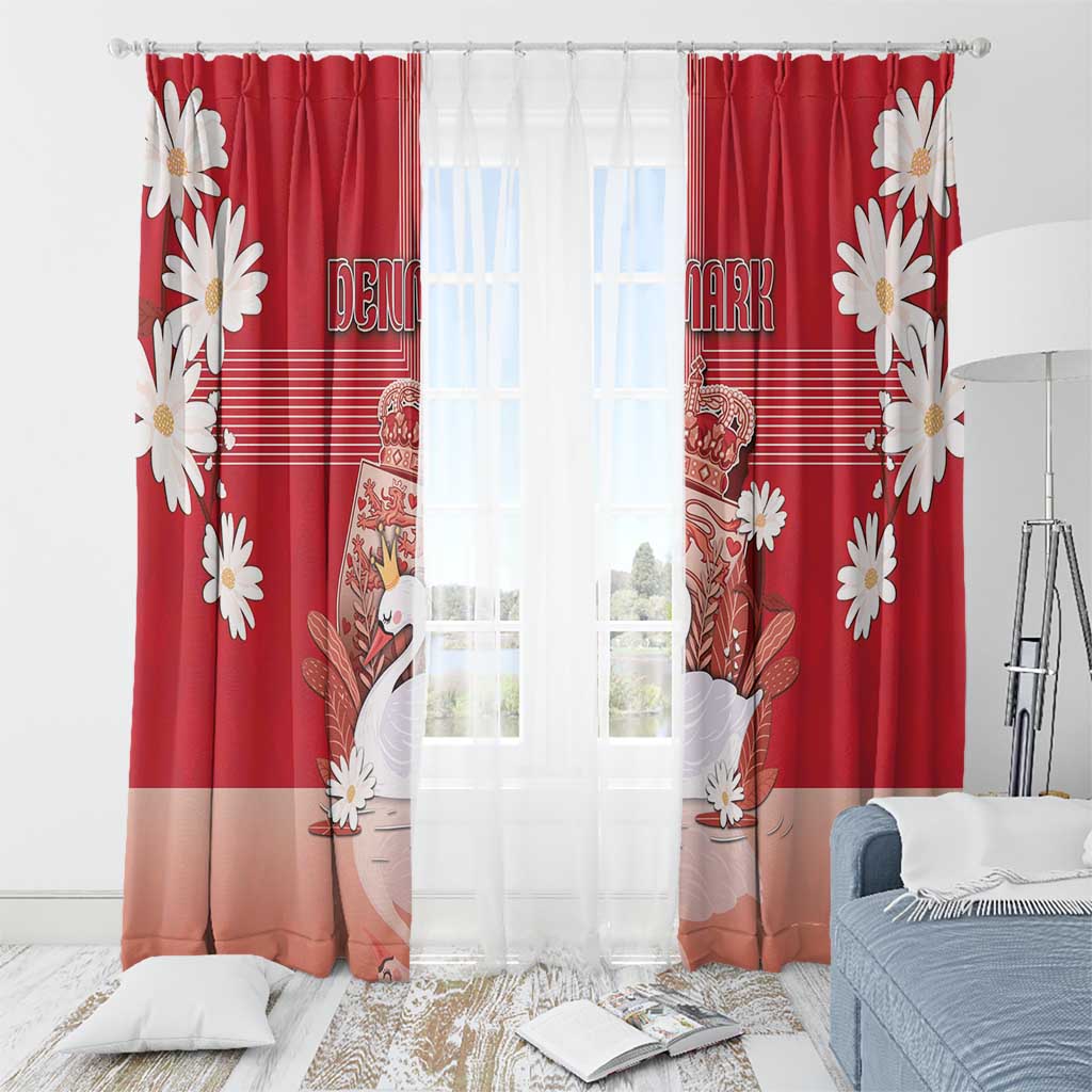 Denmark Window Curtain Mute Swan With Symbol - Wonder Print Shop
