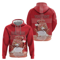 Personalized Denmark Zip Hoodie Mute Swan With Symbol - Wonder Print Shop