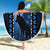 Estonia Beach Blanket Night Wolf With Pattern - Wonder Print Shop