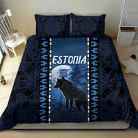 Estonia Bedding Set Night Wolf With Pattern - Wonder Print Shop