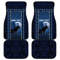Estonia Car Mats Night Wolf With Pattern - Wonder Print Shop