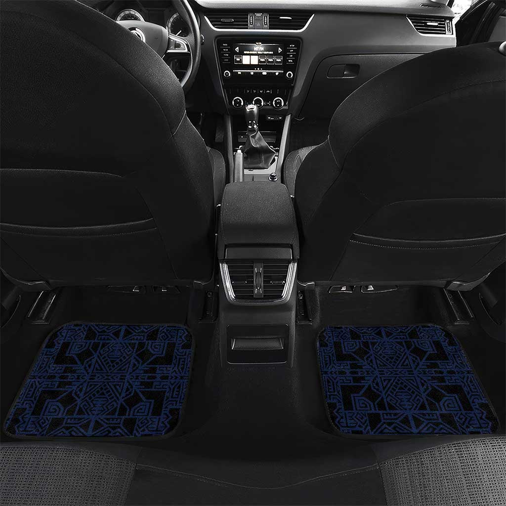Estonia Car Mats Night Wolf With Pattern - Wonder Print Shop