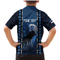 Personalized Estonia Family Matching Mermaid Dress and Hawaiian Shirt Night Wolf With Pattern - Wonder Print Shop