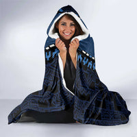Estonia Hooded Blanket Night Wolf With Pattern - Wonder Print Shop