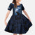 Personalized Estonia Kid Short Sleeve Dress Night Wolf With Pattern - Wonder Print Shop