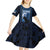 Personalized Estonia Kid Short Sleeve Dress Night Wolf With Pattern - Wonder Print Shop