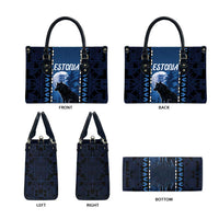Estonia Leather Bag Night Wolf With Pattern - Wonder Print Shop