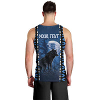 Personalized Estonia Men Tank Top Night Wolf With Pattern - Wonder Print Shop