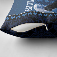 Estonia Pillow Cover Night Wolf With Pattern - Wonder Print Shop