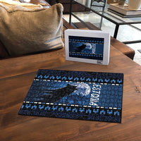 Estonia Puzzle Night Wolf With Pattern - Wonder Print Shop