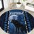 Estonia Round Carpet Night Wolf With Pattern - Wonder Print Shop