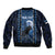Personalized Estonia Sleeve Zip Bomber Jacket Night Wolf With Pattern - Wonder Print Shop