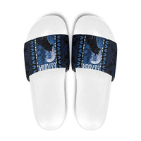 Estonia Slide Sandals Night Wolf With Pattern - Wonder Print Shop