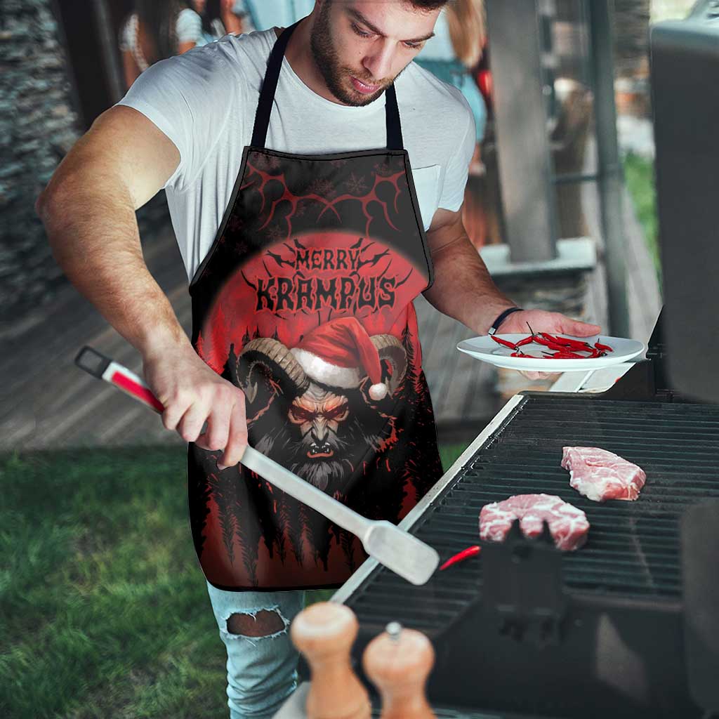 Merry Krampus Apron Dark Grunge Christmas - Wonder Print Shop