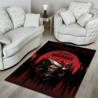 Merry Krampus Area Rug Dark Grunge Christmas - Wonder Print Shop