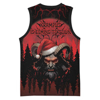 Merry Krampus Basketball Jersey Dark Grunge Christmas - Wonder Print Shop