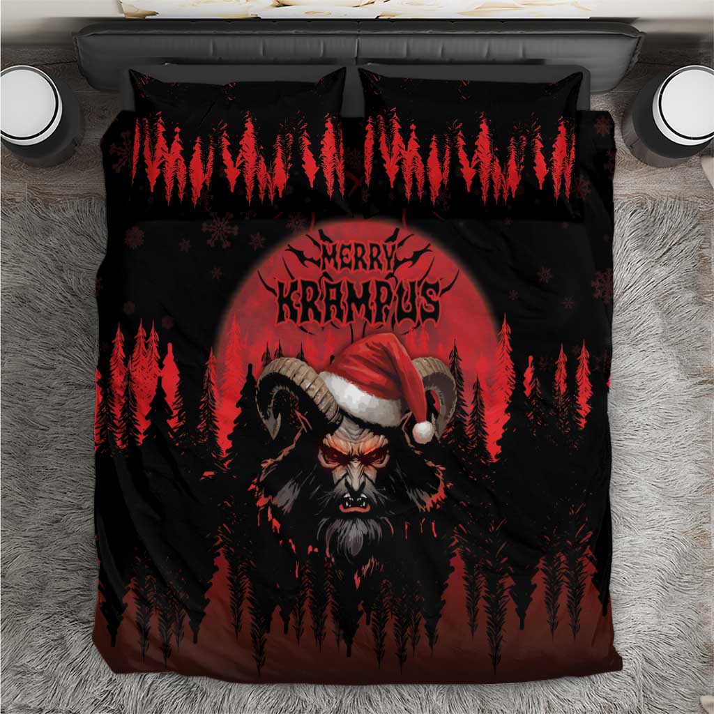 Merry Krampus Bedding Set Dark Grunge Christmas - Wonder Print Shop