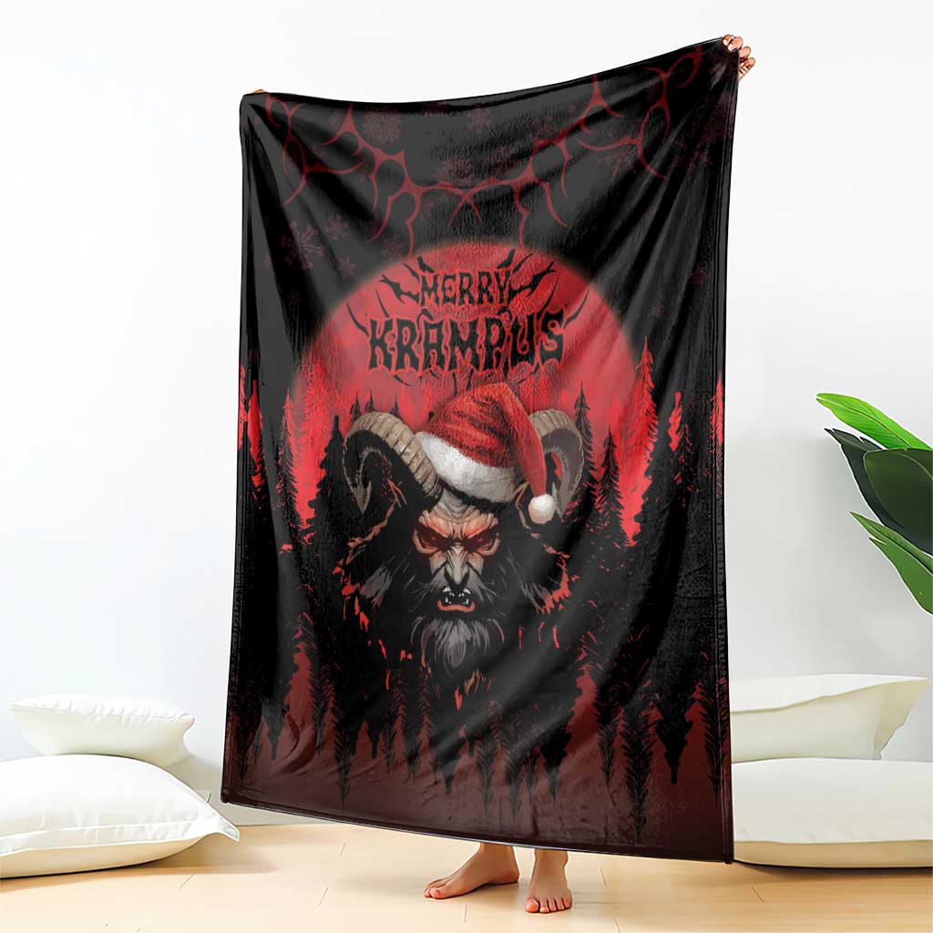 Merry Krampus Blanket Dark Grunge Christmas - Wonder Print Shop