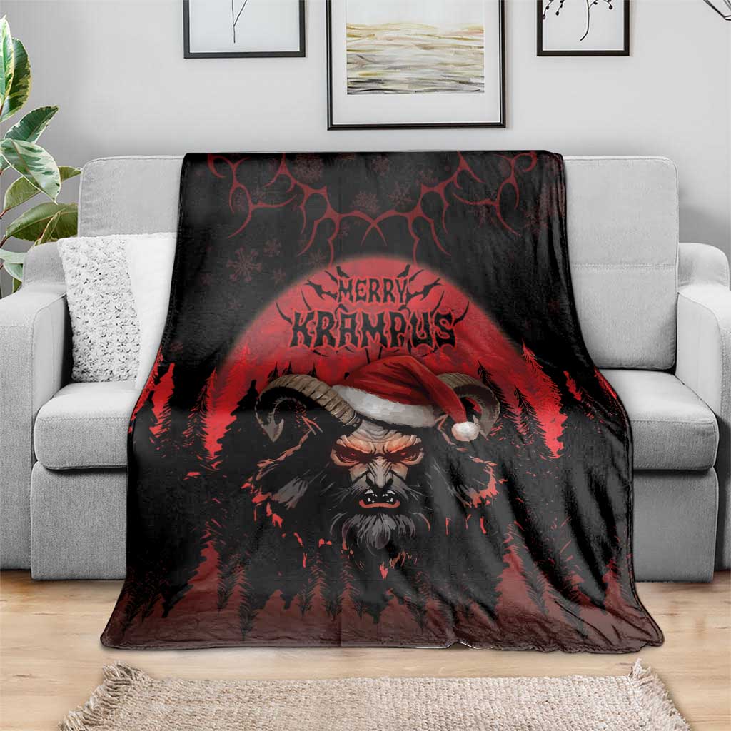Merry Krampus Blanket Dark Grunge Christmas - Wonder Print Shop