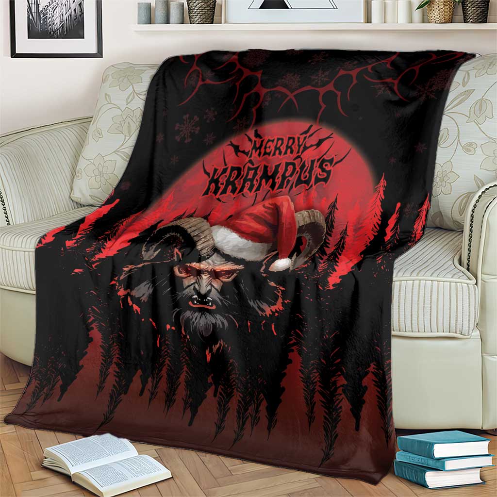 Merry Krampus Blanket Dark Grunge Christmas - Wonder Print Shop