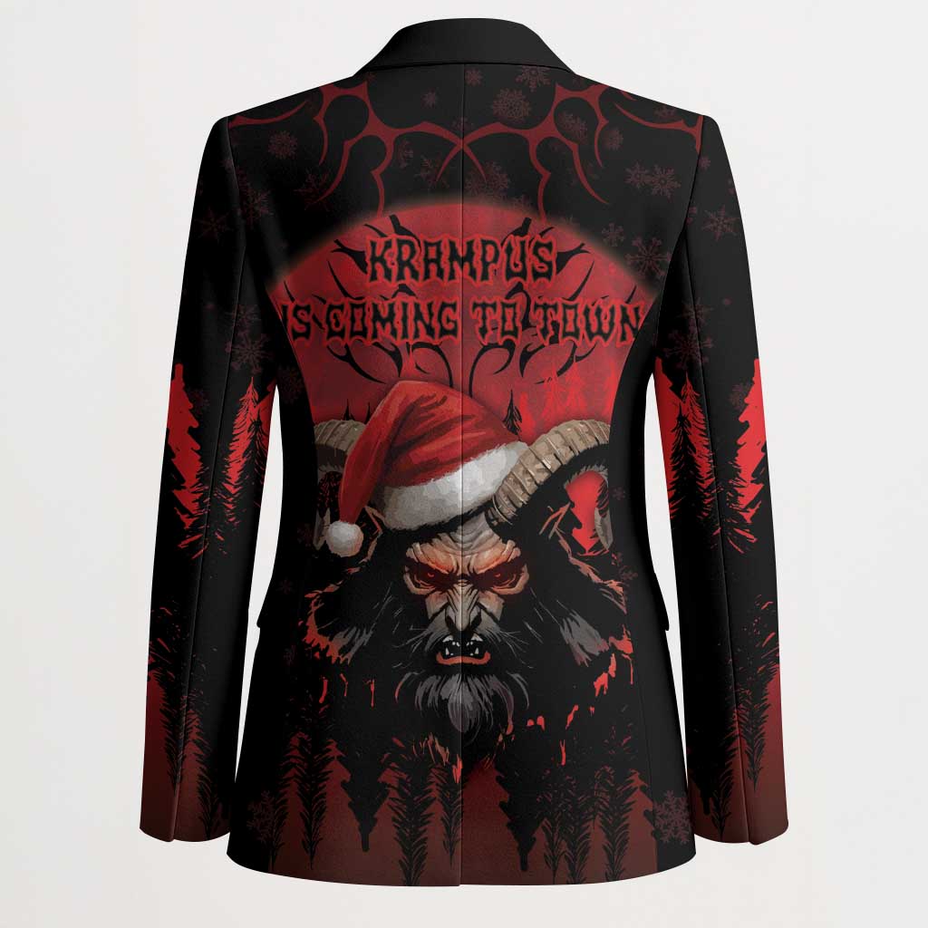 Merry Krampus Blazer Dark Grunge Christmas - Wonder Print Shop