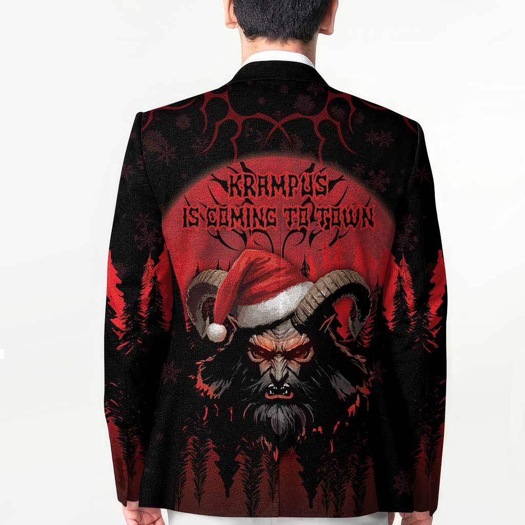 Merry Krampus Blazer Dark Grunge Christmas - Wonder Print Shop