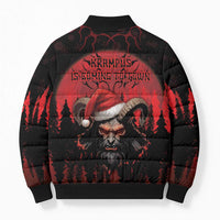 Merry Krampus Bomber Puffer Jacket Dark Grunge Christmas - Wonder Print Shop