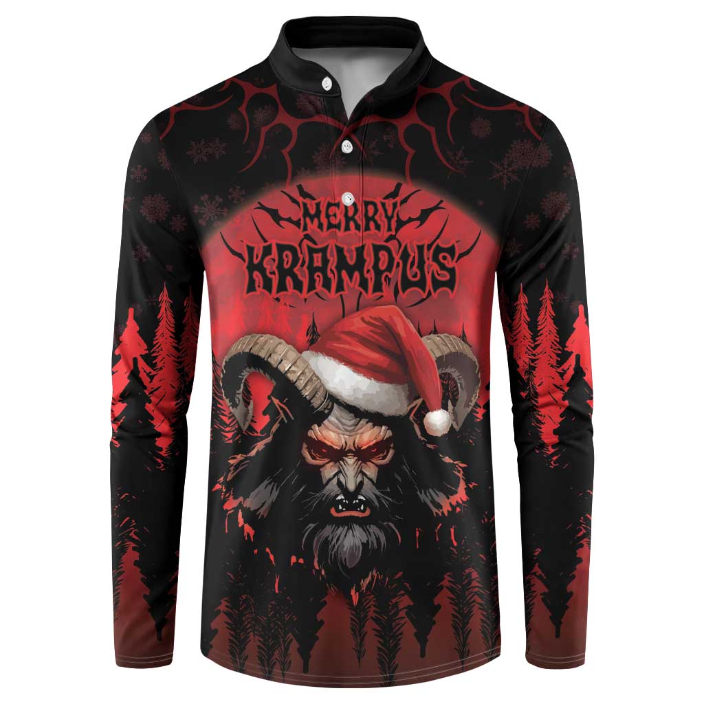 Merry Krampus Button Sweatshirt Dark Grunge Christmas - Wonder Print Shop