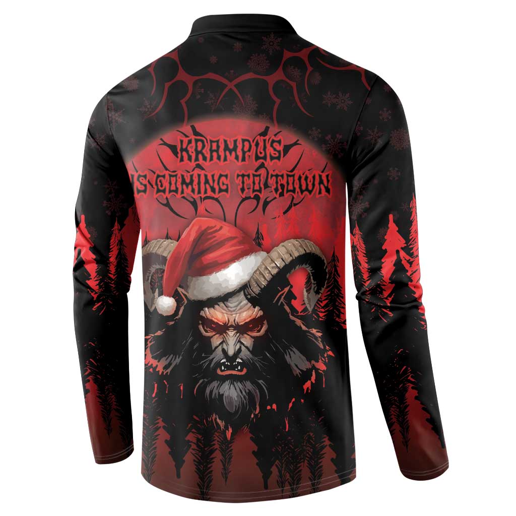 Merry Krampus Button Sweatshirt Dark Grunge Christmas - Wonder Print Shop