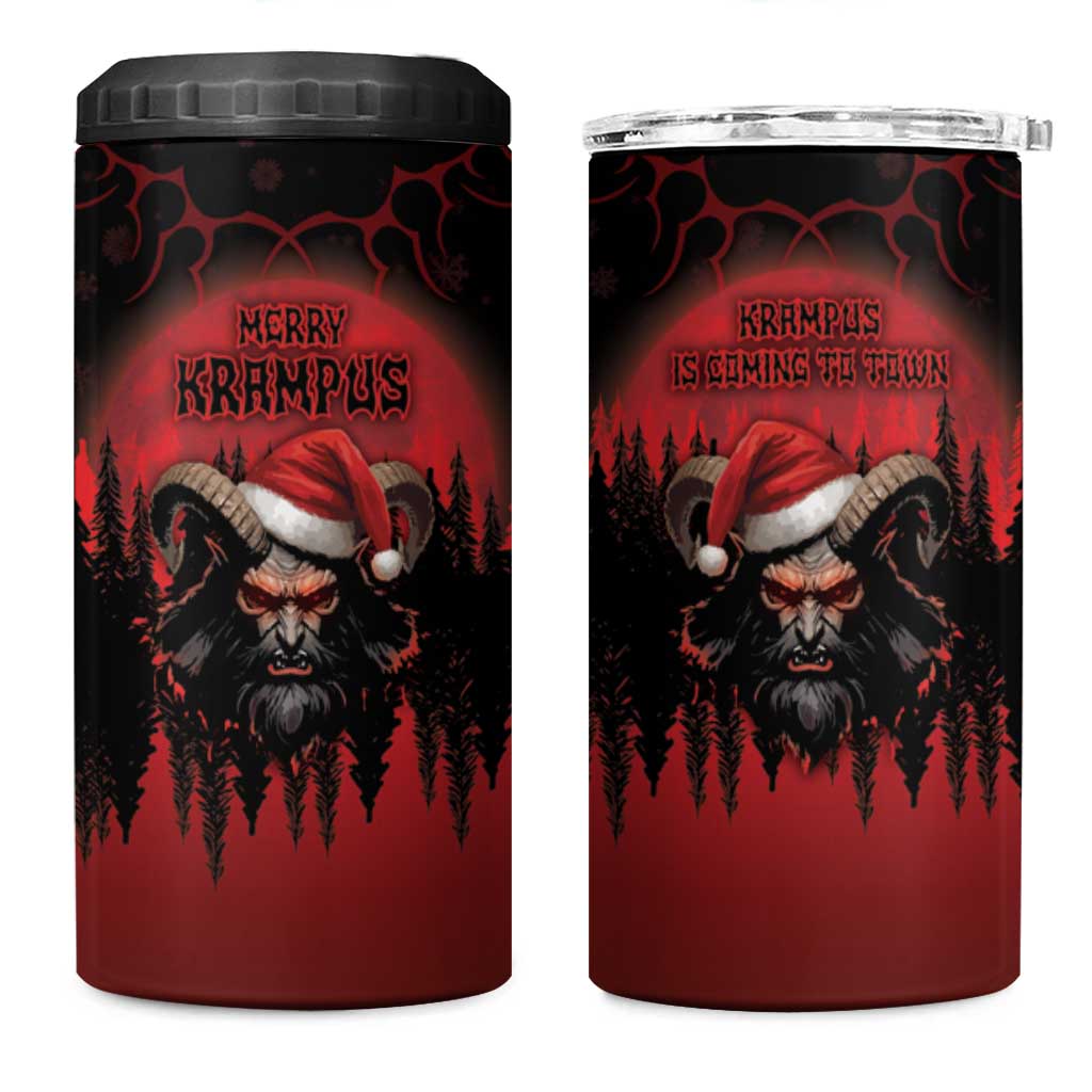 Merry Krampus 4 in 1 Can Cooler Tumbler Dark Grunge Christmas - Wonder Print Shop
